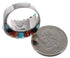Sterling Silver Southwest Multicolor Inlay Ring Size 5-3/4 CX49976